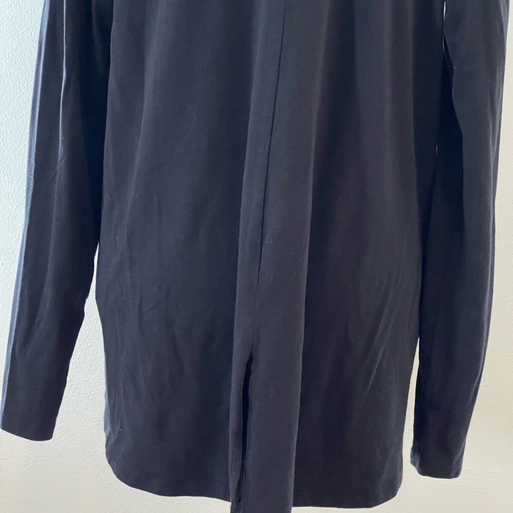 Anybody MP Black Long Sleeve Blouse with Bottom Back Slit - Picture 5 of 7